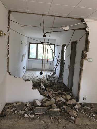 Wanddurchbruch bei einer Entkernung